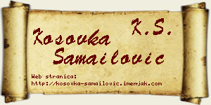 Kosovka Samailović vizit kartica